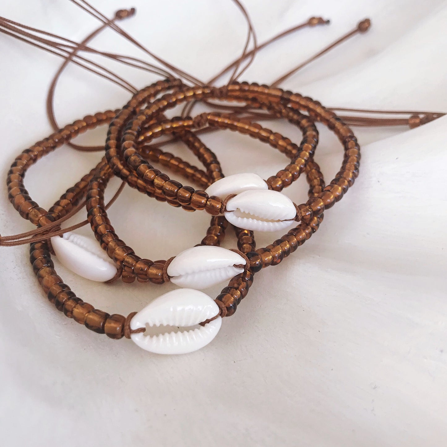 Cowrie shell bracelet