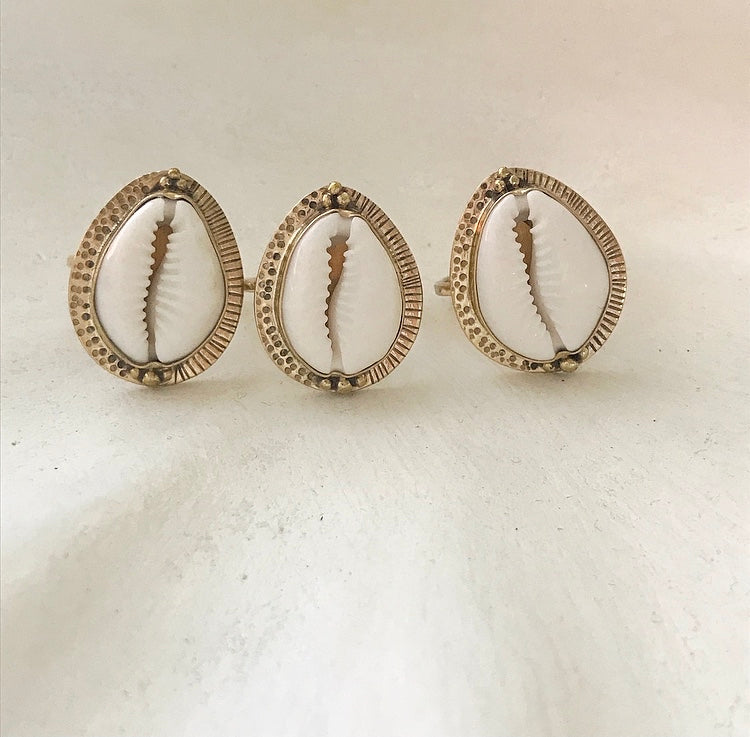 Gold Cowrie Ring
