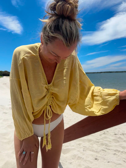 Ramie Top - Soft Yellow